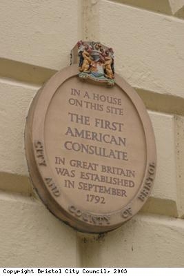 American Consulate building plaque