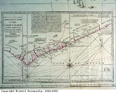 Chart showing European trading forts