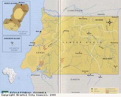 Map of Equatorial Guinea. Map of Equatorial Guinea. Description: