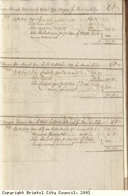 Page 19 from log book of ship Africa