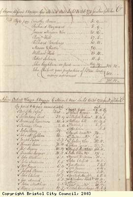 Page 23 from log book of ship Africa