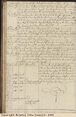 Page 40 of log book of Black Prince