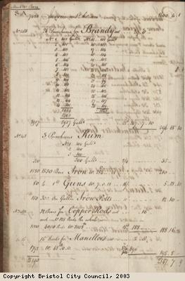 Page 4 from log book of ship Africa