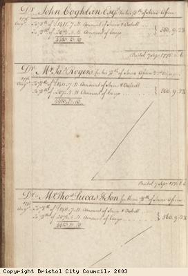 Page 58 from log book of ship Africa