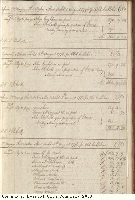 Page 61 from log book of ship Africa