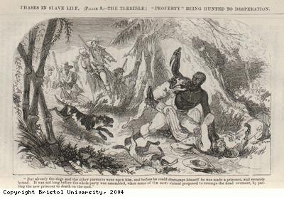 Runaway slaves being hunted