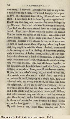 Account of former slave
