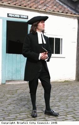 Actor dressed as John Wesley