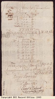 Bill of lading for sugar