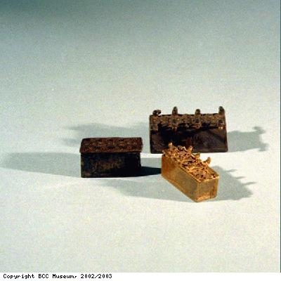 Boxes for gold dust from Asante people of Ghana