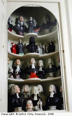 Cabinet of busts of John Wesley