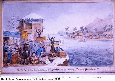 Cartoon showing pro-slavery activist John Bull