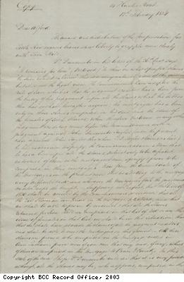 Correspondence from Alfred Latham to A Duncombe