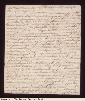 Correspondence, W Clutsam to S Munckley