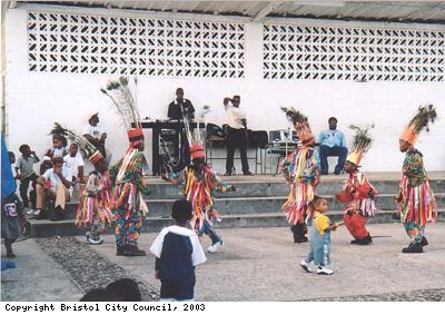 Boys dancing on Nevis
