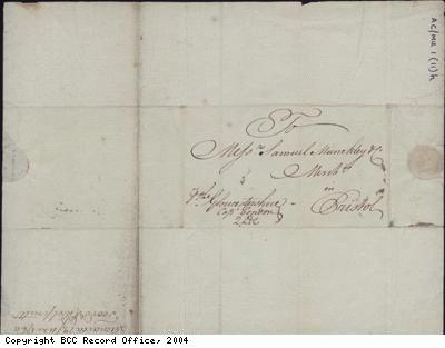 Detail of letter re slave rebellion