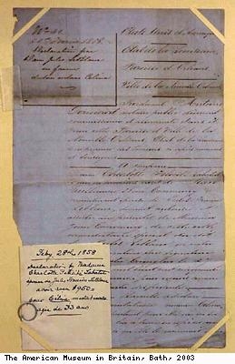 End of slavery petition and translation