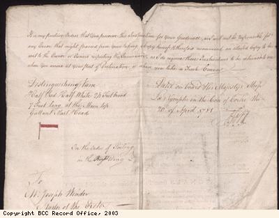 Instructions to convoy ships