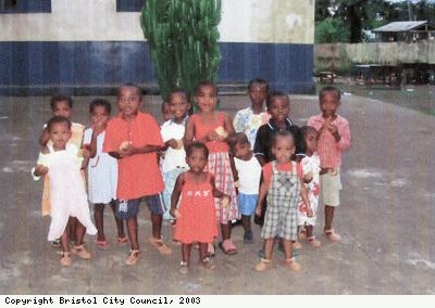 Juniors at the orphanage