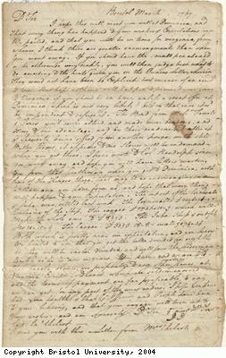 Letter advising captain to move ship on