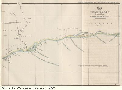 Map of the Gold Coast, Ghana