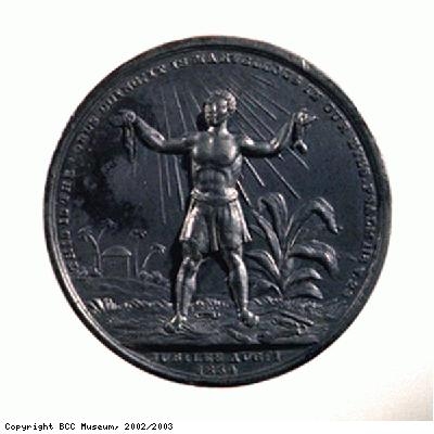 Medallion for extinction of colonial slavery