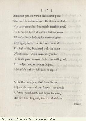 Page 16 from poem against slavery