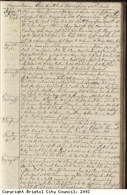 Page 35 of log book of Black Prince