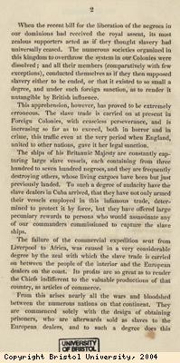 Pamphlet; cruel nature of slave trade