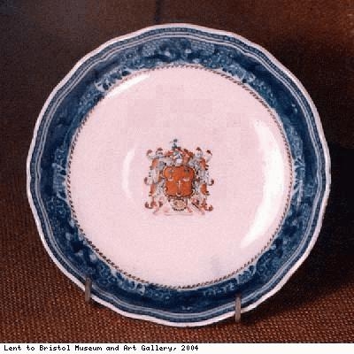Plate with Pinney family arms