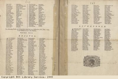 Printed list
