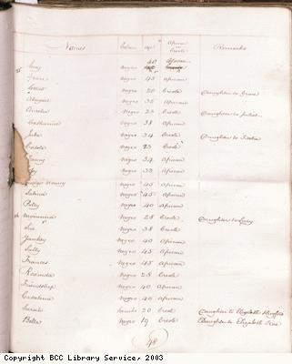 Page 48, Slave list, Spring Garden Estate, Jamaica