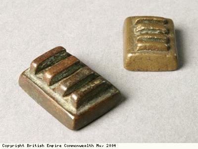 Weights used for measuring gold dust